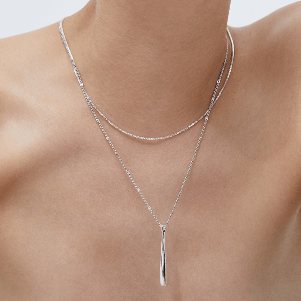 NWT Jenny Bird Leana Silver Layered Pendant
